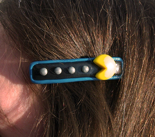 Pacman Hair Clip