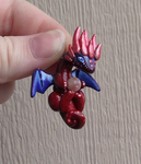 Red and Violet Dragon Charm