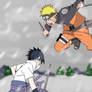 Naruto vs Sasuke-Colored