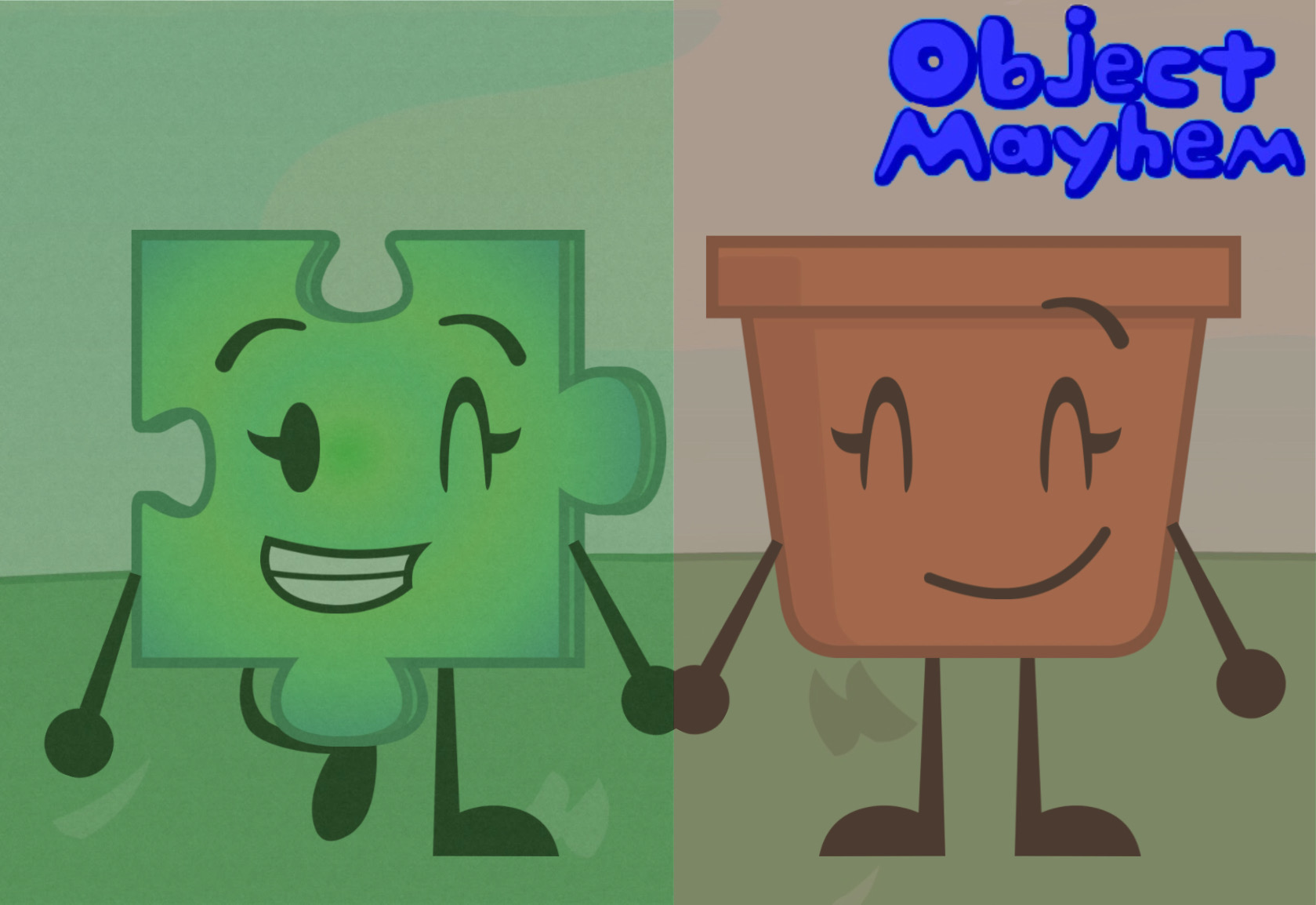 Object Mayhem FanArt: Jigsaw And Flower Pot by DarkestHowler36 on ...