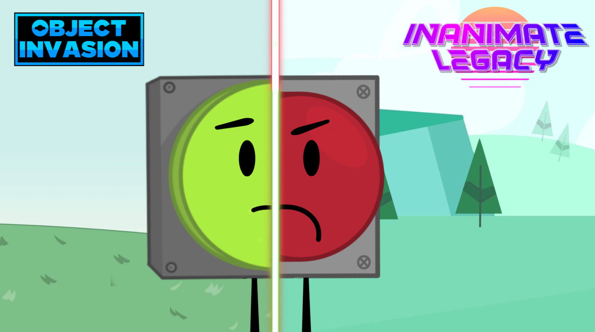 Object Invasion Button and Inanimate Legacy Button by DarkestHowler36 ...