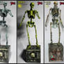 the colors of the skeletons in 1: 6 scale of Fatte