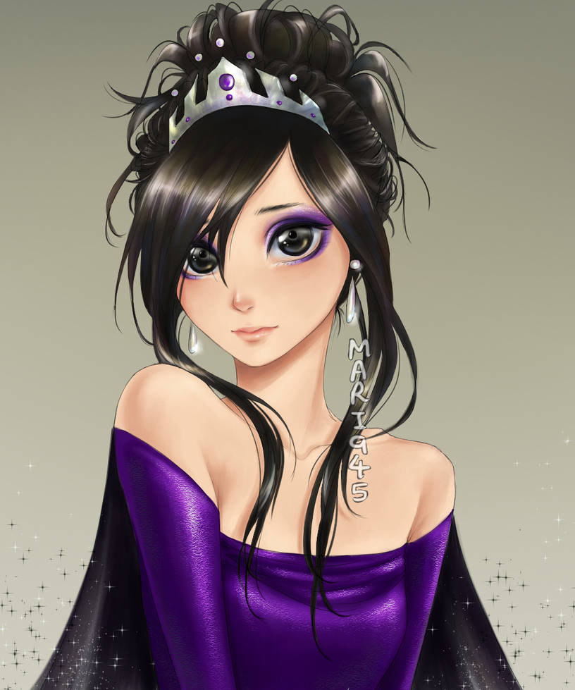 Принцесса с черными волосами