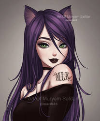 Purple Cat Girl