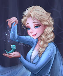 Elsa with Bruni - Frozen 2