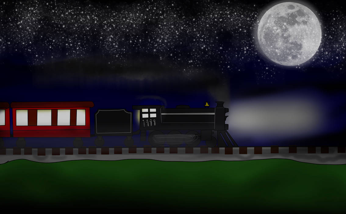 The train traveling through the night by HarryBoyXD99 on DeviantArt
