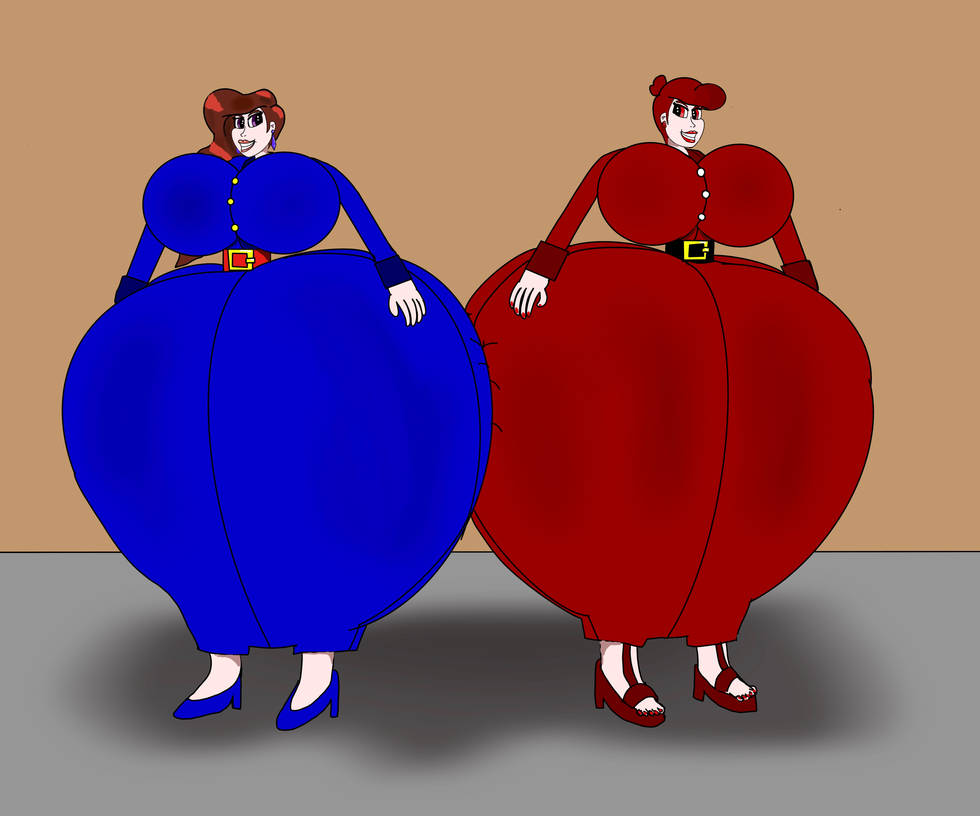 Esme Inflation Deviantart Art trade Charlotte And Julia Red Butt Gong by HarryBoyXD99 on DeviantArt
