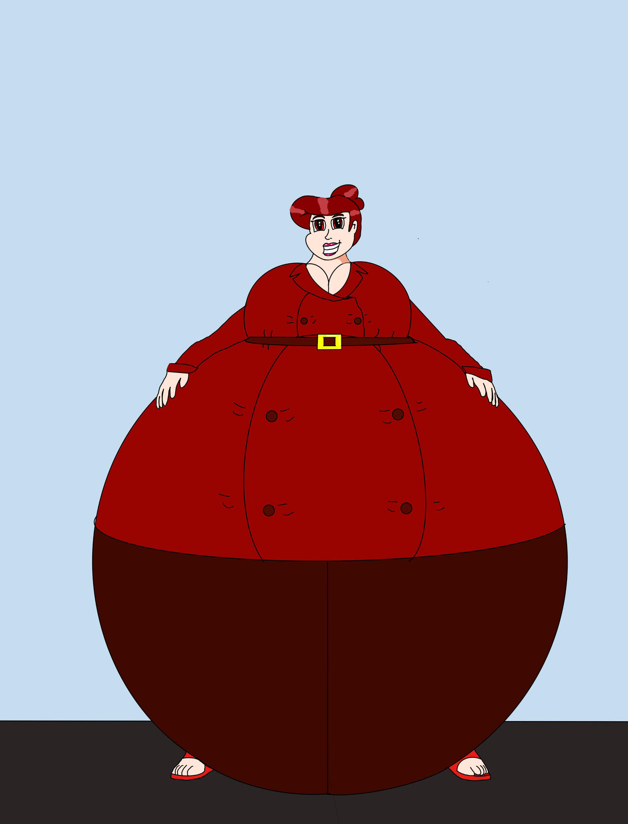 Turn Red Inflation AT Julia Red Inflated Overcoat by HarryBoyXD99 on DeviantArt