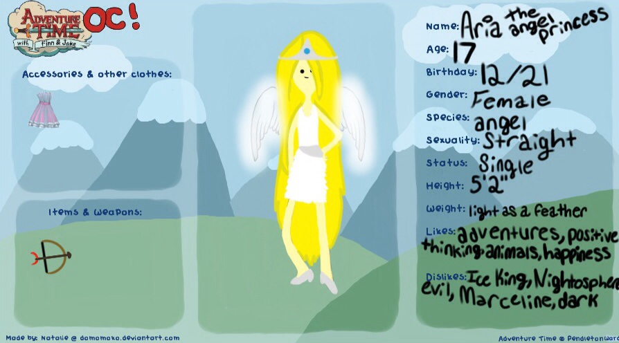 Adventure Time OC- Aria the Angel Princess