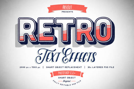 30 Retro Vintage Text Effects - BUNDLE