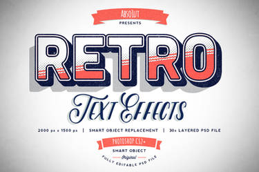 30 Retro Vintage Text Effects - BUNDLE