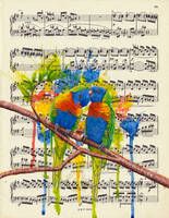 Rainbow Lorikeets by Charlene-Art