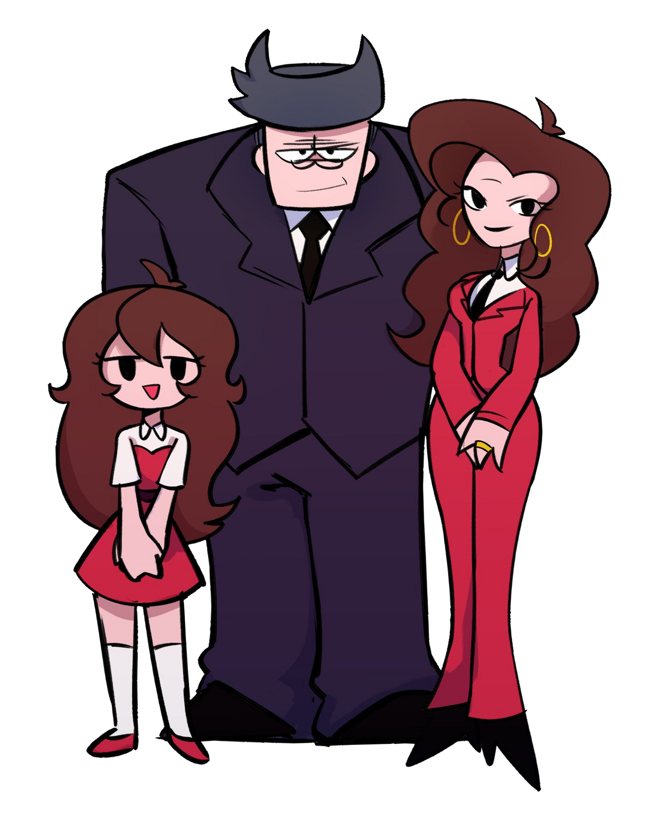 Funkin High School Days Girlfriend And Her Parents by Maddie7666