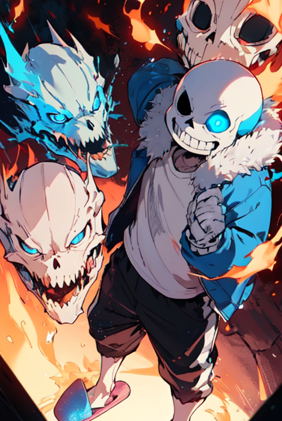 How to draw Epic Sans, How to draw Sans Undertale, Vẽ Epic Sans  Undertale 