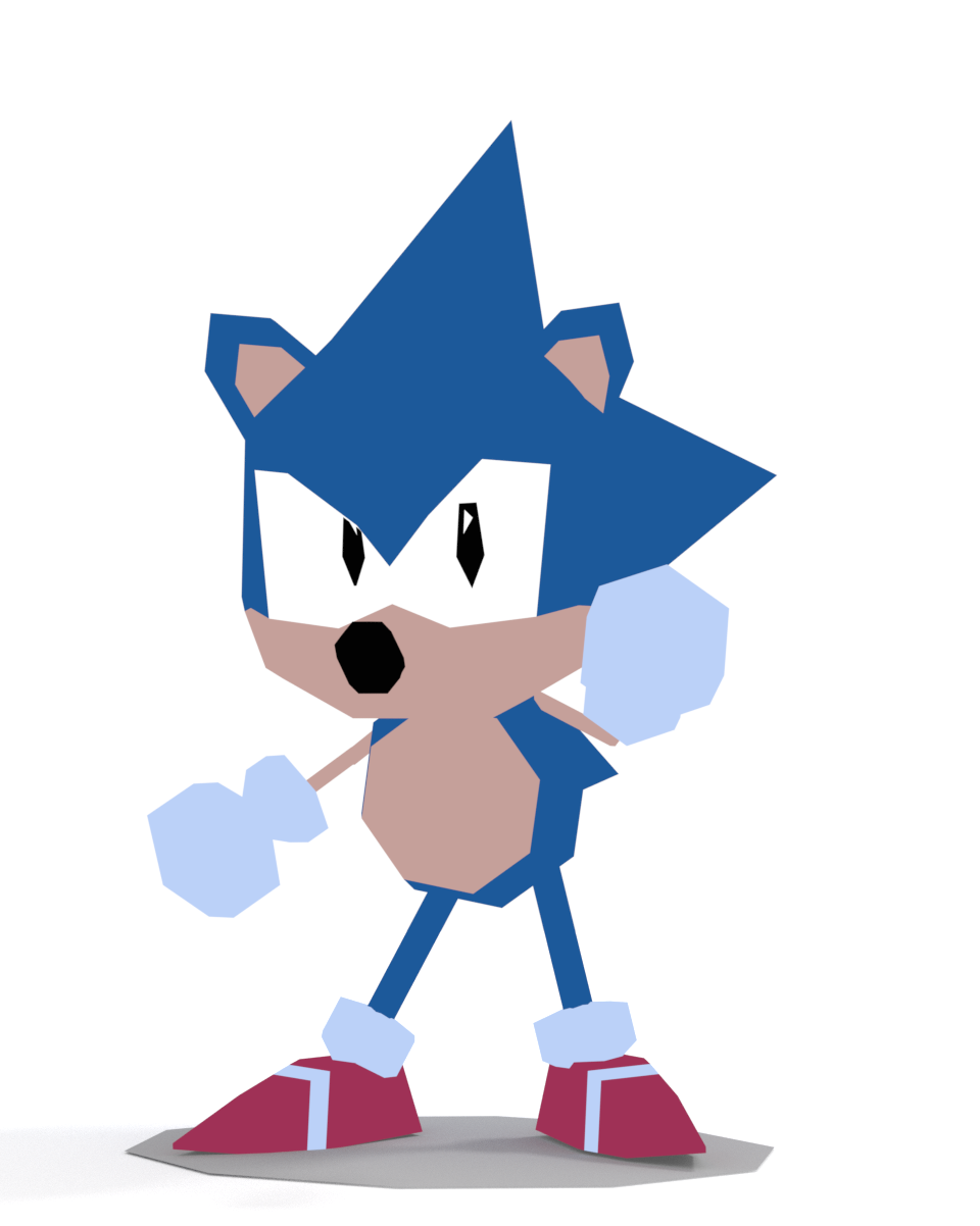 Sonic the Hedgehog (Classic) model & rig for Blender 3.x+