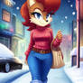 Sally strolling through a winter wonderland 12