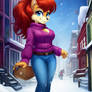 Sally strolling through a winter wonderland 11