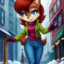Sally strolling through a winter wonderland 10