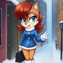 Sally strolling through a winter wonderland 8