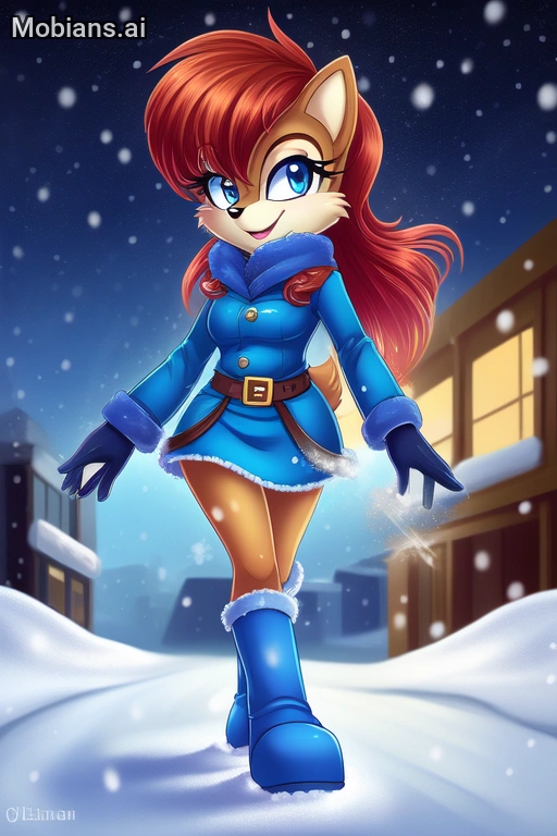 Sally strolling through a winter wonderland 3
