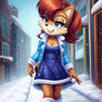 Sally strolling through a winter wonderland 2