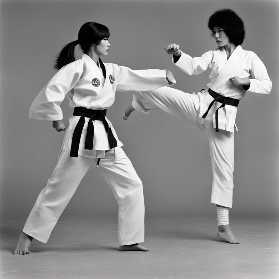 1970s Taekwondo Woman