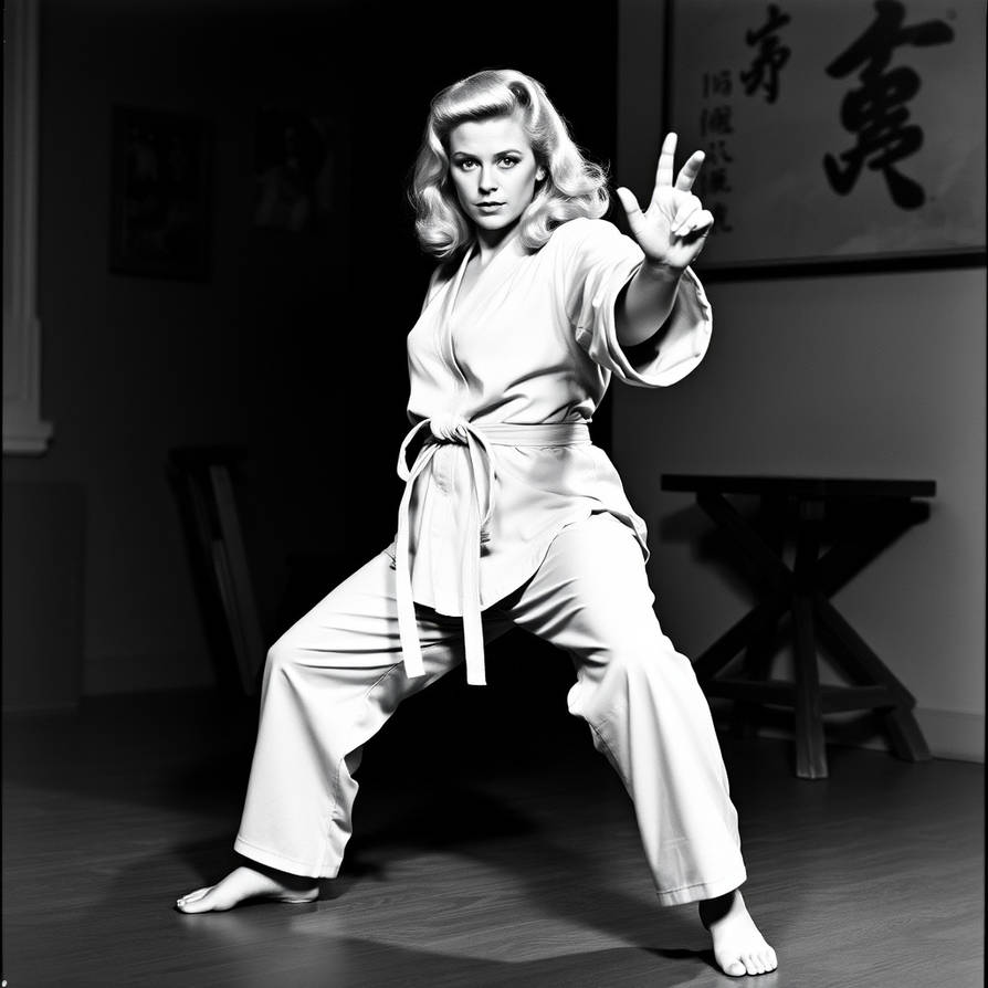 Honey West in a Karate Gi