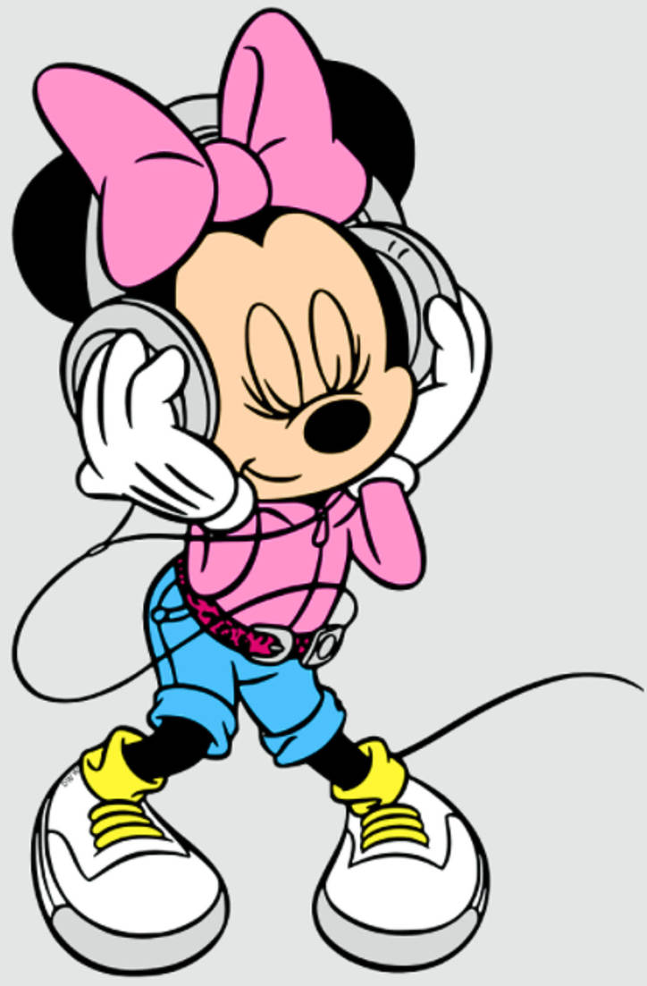 Minnie Mouse Listening to Music 1 by MMMarconi127 on DeviantArt