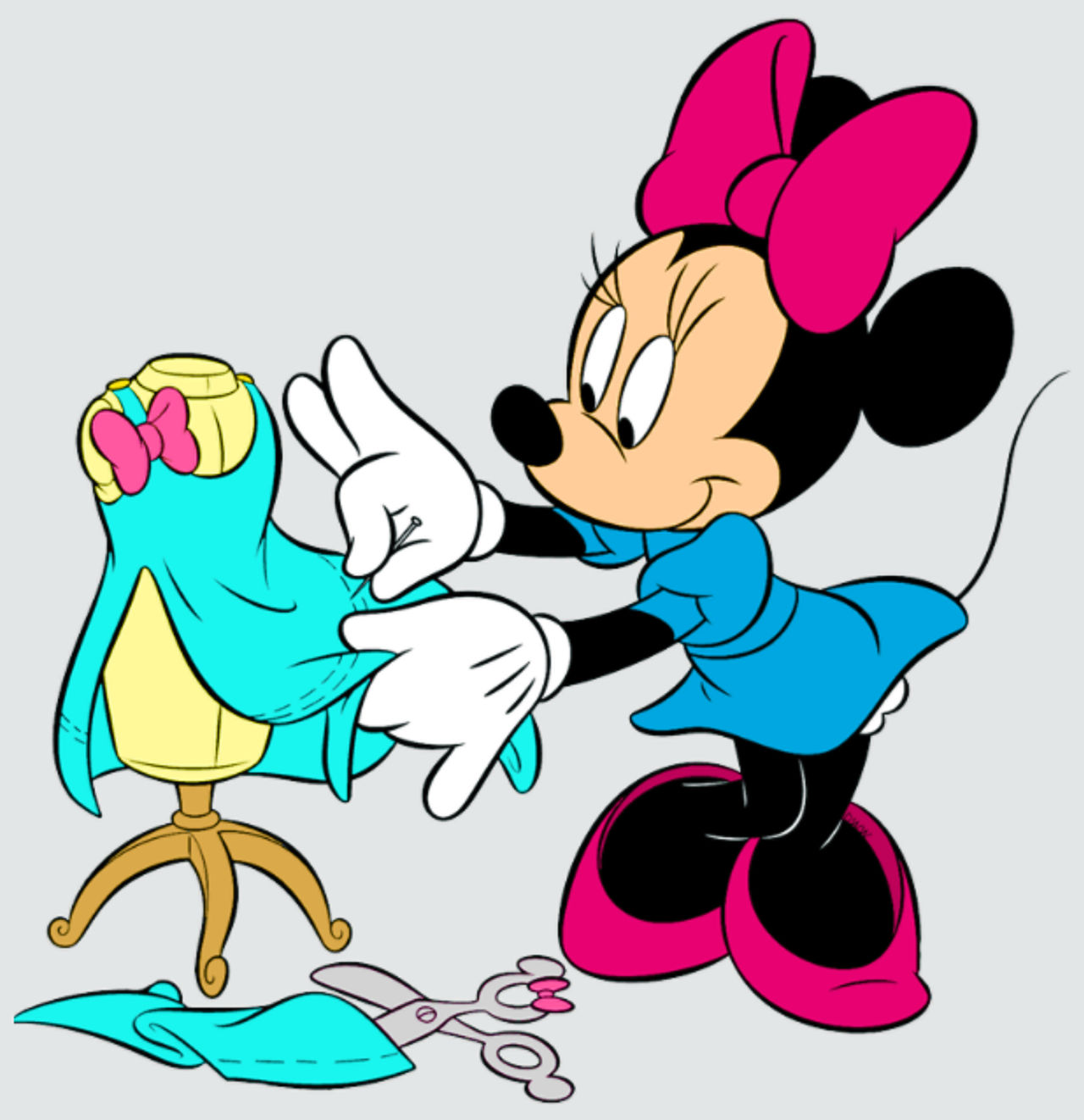 Minnie Mouse Sewing A Dress By MMMarconi127 On DeviantArt minnie-mouse-sewing-a-dress-by-mmmarconi127-on-deviantart