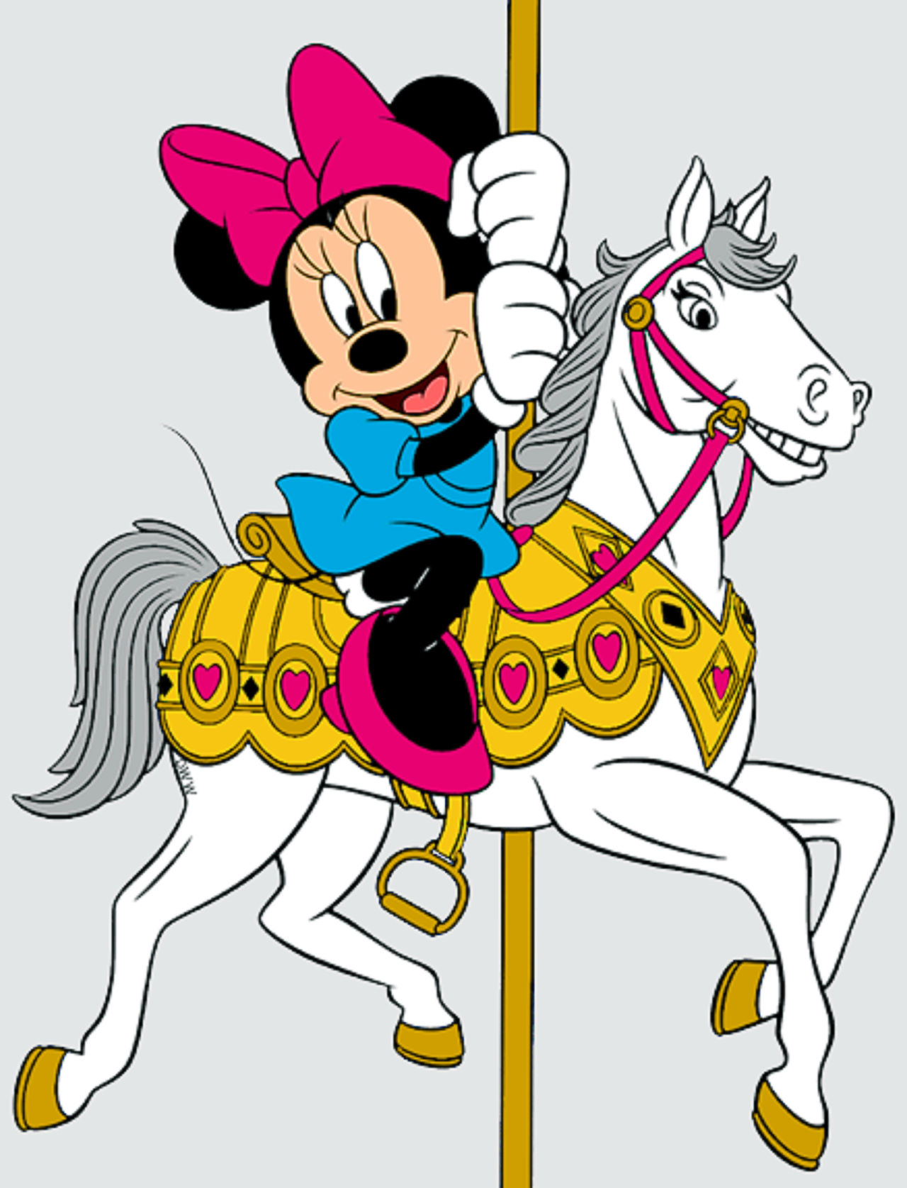 Minnie Mouse Riding a Merry-Go-Round Horse by MMMarconi127 on DeviantArt