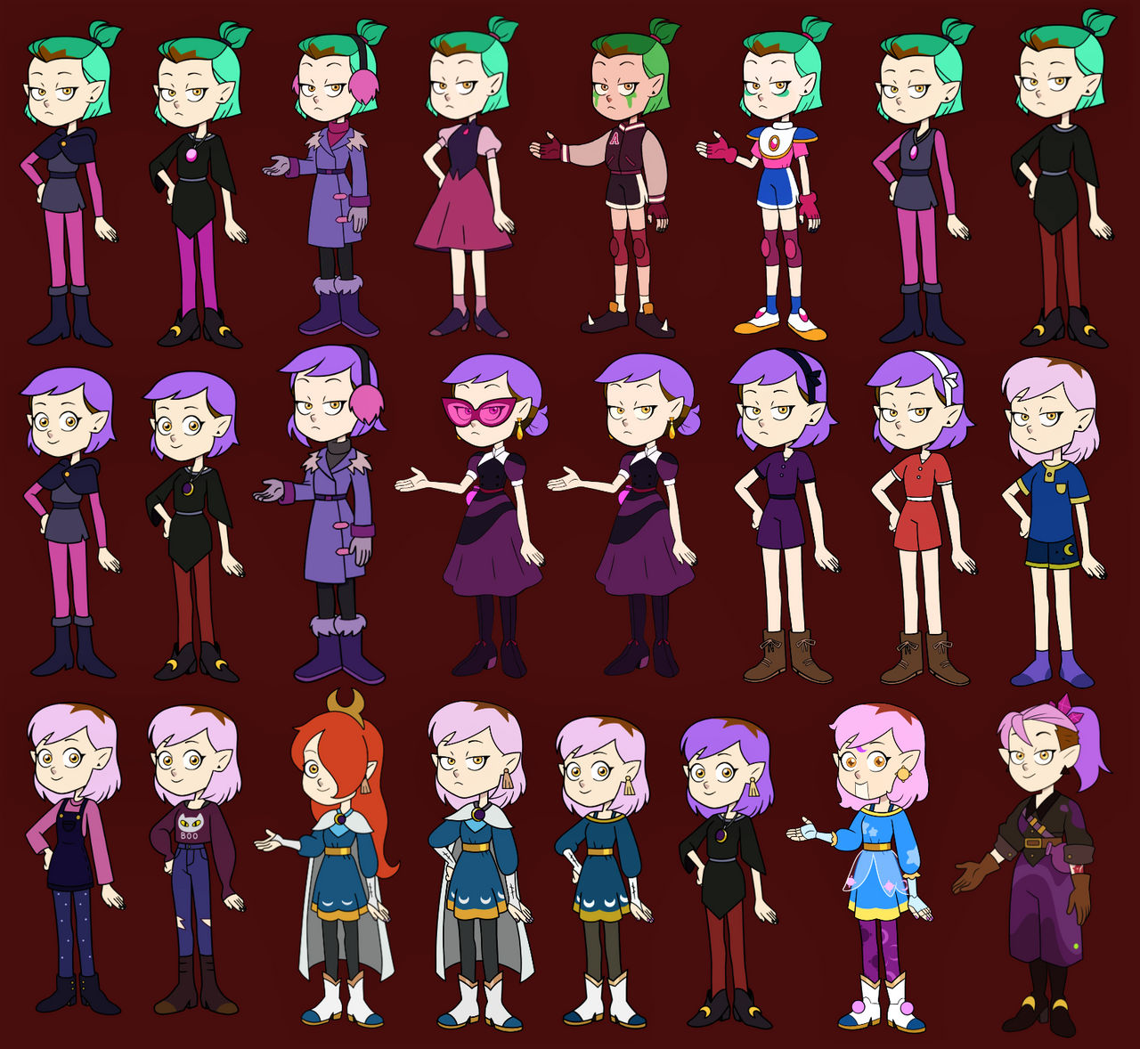 The Owl House Amity Blight Character Designs by MMMarconi127 on DeviantArt