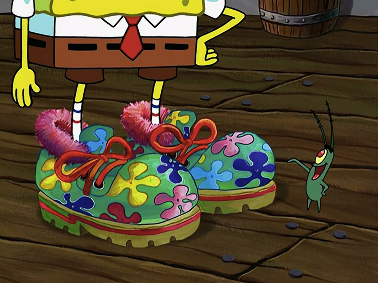 Plankton Admires Spongebob s New Shoes by MMMarconi127 on DeviantArt