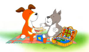 Kipper and Tiger Having a Picnic
