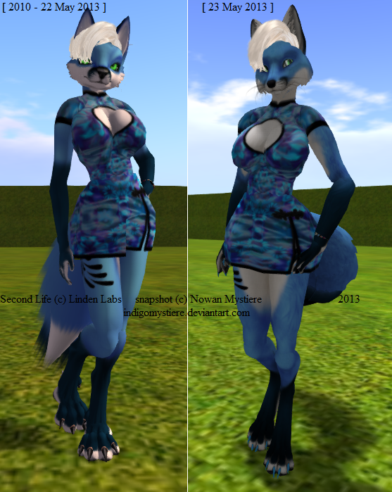 Nowan Mystiere _ Then and Now _ blue cheongsam