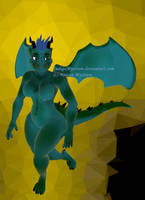 Me as a sapphire dragoness _ VRChat (4) by IndigoMystiere
