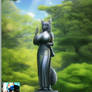 Statue of a fox woman (Oriental) Anime AI art aiar