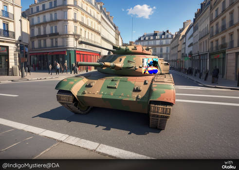 Military tank in France 20240310