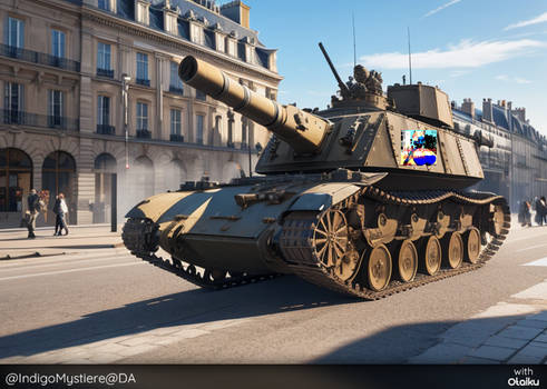 Military tank in France 20240316