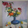 oil painting: flowers