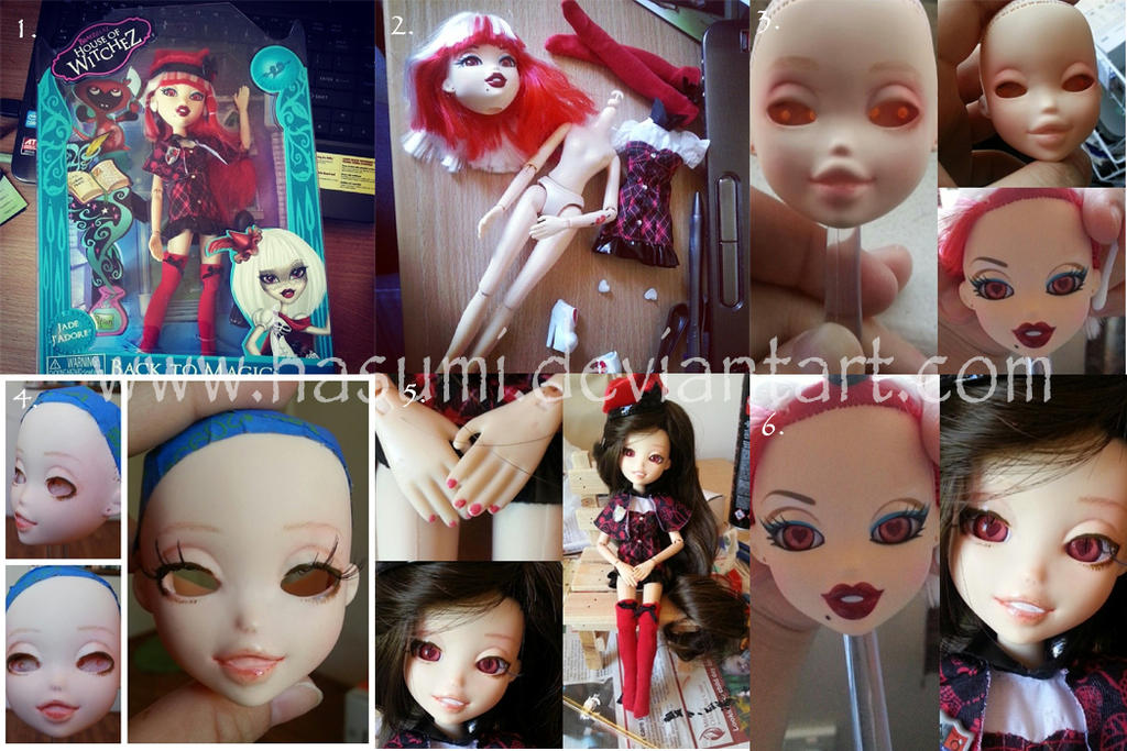 Bratzillaz Doll Jade's face up Customize by hasumi on DeviantArt