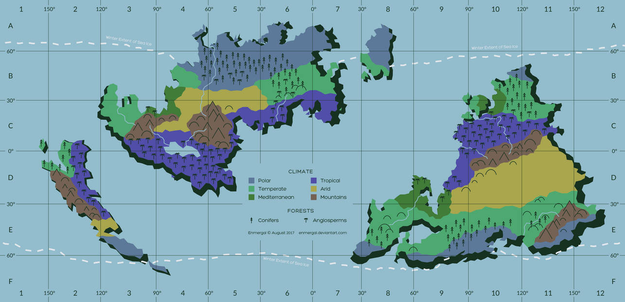 Fantasy Planet Map by Enmergal on DeviantArt