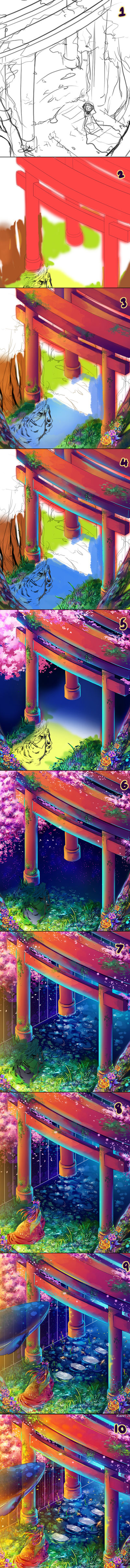PROCESS: Way Back Home by Raayzel