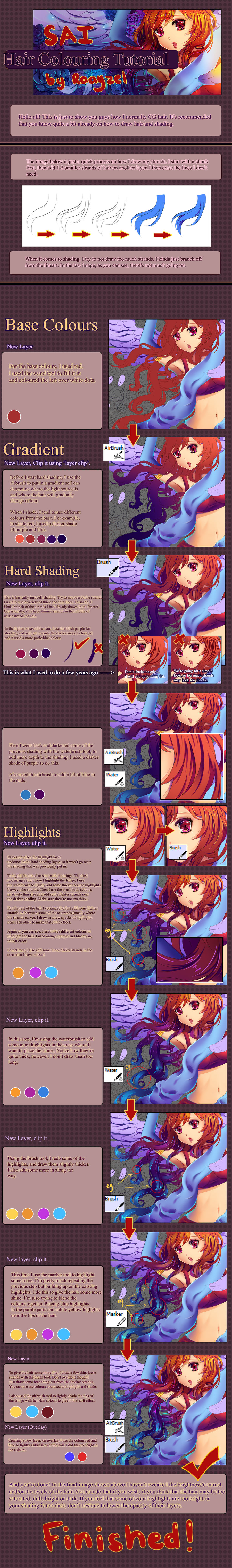 SAI CG Hair Tutorial by Raayzel