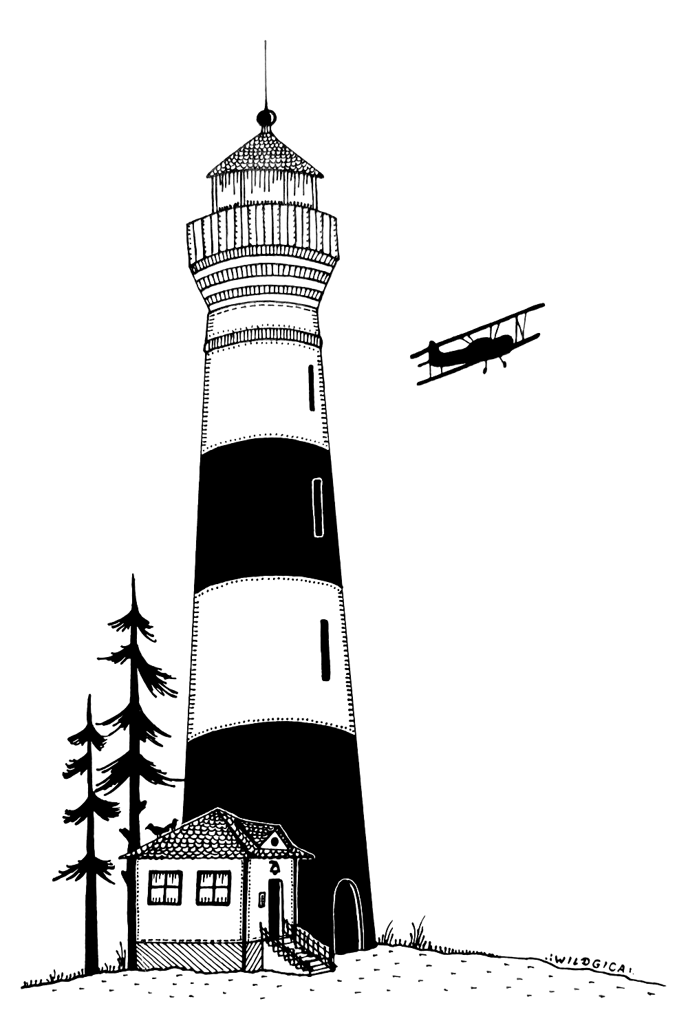 Lighthouse and Airplane