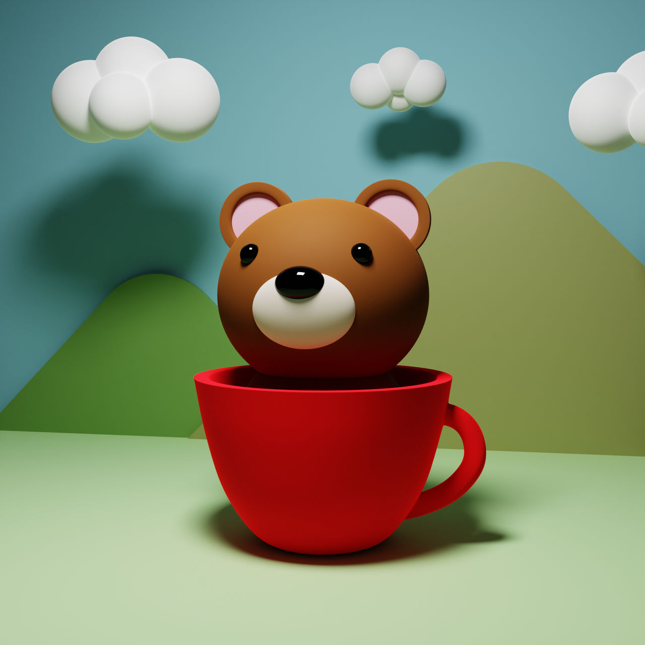 Bears In Cups #2 – Brown Bear