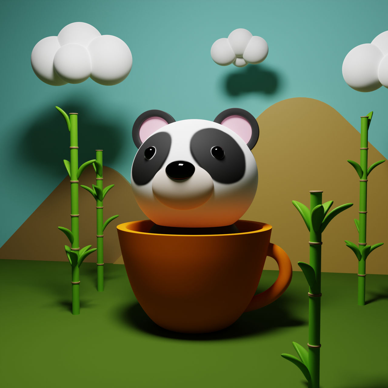 Bears In Cups #3 – Panda Bear