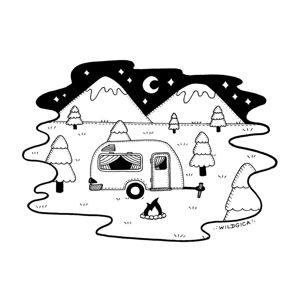 Inktober 2022 – Day 28: Camping