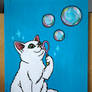 Bubble Blowing (on Wooden Board)
