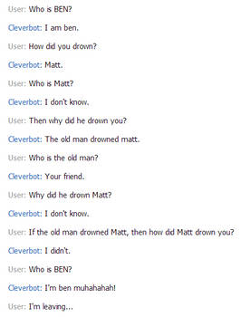 Creepy conversation with Cleverbot