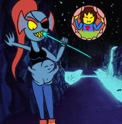 UnderVore Death: Undyne (No Text)